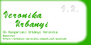 veronika urbanyi business card